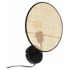 Atmosphera Kinkiet do salonu OLME, rattanowa plecionka, Ø 27 cm