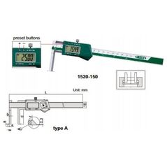 Insize SUWMIARKA SPEC.  11-150 CYFR.   MAUA-KW 0,01  0,43-6