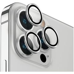 Uniq UNIQ Optix Aluminium Camera Lens Protector iPhone 14 Pro 6.1" / 14 Pro Max 6.7" sterling silver szkło na obiektyw aparatu z aplikatorem