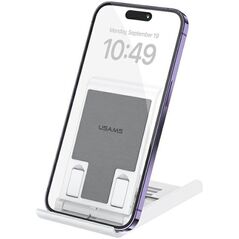 Podstawka Usams USAMS Składany stojak biurkowy na telefon/tablet biały/white ZJ073ZJ02 (US-ZJ073)