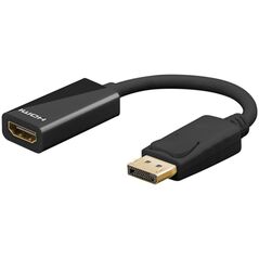 Adapter USB Neutralle Video redukcja, DisplayPort M - HDMI F, DP ver. 1.2, czarna, rozdzielczość do 8K Ultra HD 4320p (30 Hz)