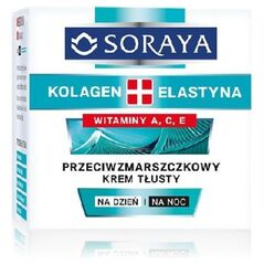 Soraya Kolagen Elastyna Przeciwzmarszczkowy Krem tłusty na dzień i noc 50ml