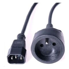 Kabel zasilający PremiumCord PREMIUMCORD Kabel napájecí 230V prodlužovací 23 cm s EURO konektorem do UPS - ppu1-01