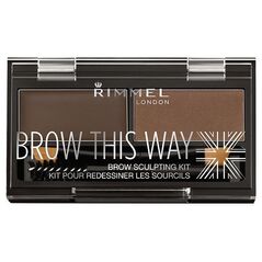 Rimmel  Brow This Way Scuplting Kit nr 3 Dark Brown 2.4g