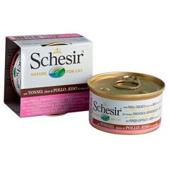Schesir SCHESIR KOT 85g pusz. TUŃCZYK+KURCZAK+RYŻ