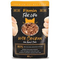 Fitmin  For life saszetka fileciki z kurczakiem w sosie dla kotów 85g