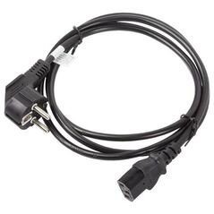 Kabel zasilający Lanberg CEE 7/7 - IEC 320 C13, 1.8m czarny (CA-C13C-11CC-0018-BK)