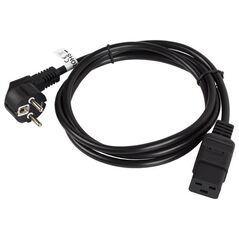 Kabel zasilający Lanberg CEE 7/7 - IEC 320 C19, 1.8m, czarny (CA-C19C-10CC-0018-BK)