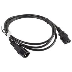 Kabel zasilający Lanberg IEC 320 C13 - C14, 1.8m, czarny (CA-C13E-10CC-0018-BK)