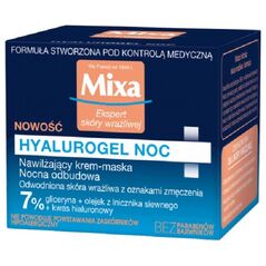 Mixa Krem do twarzy Ekspert Skóry Wrażliwej Hyalurogel Noc nawilżający 50ml