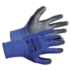 Modeco Rękawice poliestrowe powlekane nitrylem czarnym rozmiar 10“ 12szt. - MN-06-218