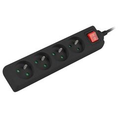 Listwa zasilająca Lanberg PS1 4 gniazda 1.5 m czarna (PS1-04E-0150-BK)