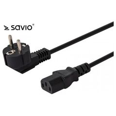 Kabel zasilający Savio Kabel zasilający C13/ C/F Schuko kątowy Savio CL-98 1,8m, wielopak 10 szt.-SAVIO CL-98Z