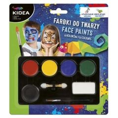 Derform Farbki do malowannia twarzy 3,4g x 6 kolorów KIDEA DERFORM