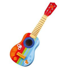 Sevi Kolorowa, drewniana gitara z myszką i kotkiem (82012)