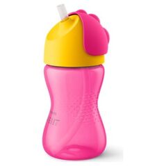 Avent Kubek ze Słomką Różowy 300 ml (SCF798/02)