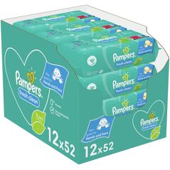 Pampers Chusteczki nawilżane FreshClean 12x52 szt.
