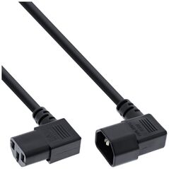 Kabel zasilający InLine InLine Przedłużacz od zasilania monitora - C13 - C14 - czarny - 3m - kątowy