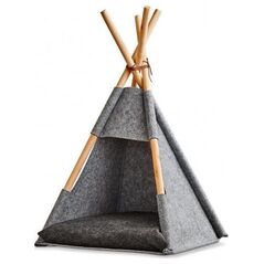 Zeller Namiot kotka tipi, filc / drewno, szary