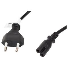 Kabel zasilający Lanberg CEE 7/16, Euro - C7 3m czarny
