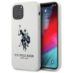 U.S. Polo Assn US Polo USHCP12MSLHRWH iPhone 12/12 Pro 6,1 biały/white Silicone Collection