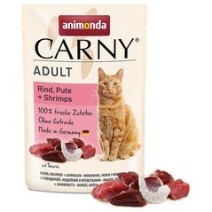 Animonda ANIMONDA KOT sasz.85g CARNY WOŁOWINA INDYK KREWETKI