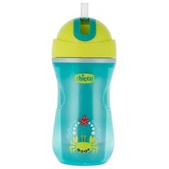 Chicco 699130-KUBEK TERMICZNY ZE SŁOMKĄ DO NAUK I PICIA 14M+MIX KOLORÓW