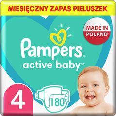 Pieluszki Pampers Active Baby 4, 9-14 kg, 180 szt.