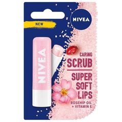 Nivea Caring Scrub Super Soft Lips pielęgnujący peeling do ust w sztyfcie Dzika Róża 4,8g