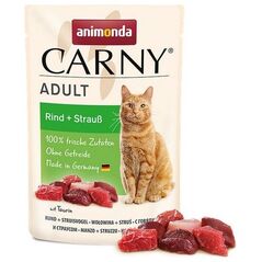 Animonda ANIMONDA KOT sasz.85g CARNY WOŁOWINA STRUŚ
