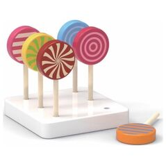 Viga Toys VIGA Drewniane Kolorowe Lizaki Zestaw 6 szt.