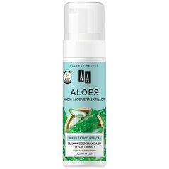 AA Aloes 100% Aloe Vera Extract pianka do demakijażu i mycia twarzy nawilżająco - kojąca 150ml