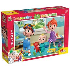 Lisciani LISCIANI COCOMELON DWUSTRONNE PUZZLE PODŁOGOWE 60 EL. UROCZE PRZYTULASKI