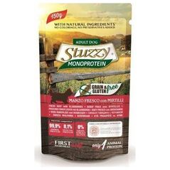 Schesir STUZZY PIES sasz.150g MONOPROTEIN WÓŁ z BORÓWKAMI /12