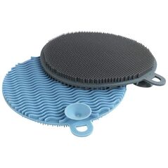Wenko gąbka 12 cm błękit silikonowy/szary 2 sztuki