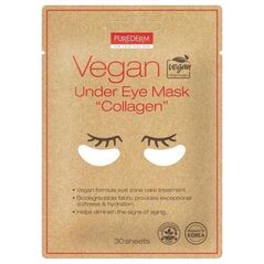 Purederm Vegan Under Eye Mask wegańskie płatki pod oczy z kolagenem 30szt