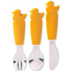 ECO RASCALS ECORASCALS Zestaw sztućców kaczuszka MUSTARD one size