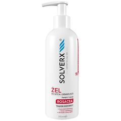 Solverx Rosacea Żel do mycia i demakijażu twarzy i oczu na trądzik różowaty 200 ml