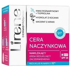 Lirene Lirene, Cera Naczynkowa Nawilżający krem redukujący zaczerwienienia SPF 20, 50 ml - Długi termin ważności!