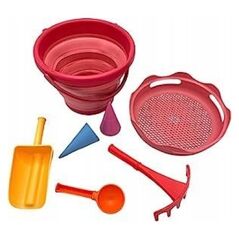 Schildkrot SFS 7in1 Sand Toys folding bucket red