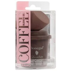 Donegal DONEGAL Gąbka do makijażu Morning Coffee - Chocolate z etui (4352) 1szt