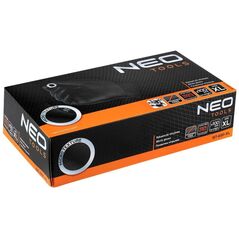 Neo Rękawiczki nitrylowe (Rękawiczki nitrylowe, czarne, 100 sztuk, rozmiar XL)