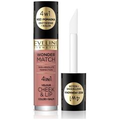 Eveline Eveline Wonder Match Róż i Pomadka w płynie 4w1 nr 01  4.5ml