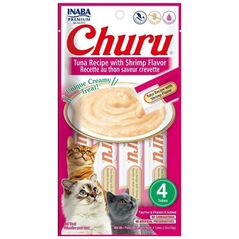 Inaba Foods Przysmak Inaba CHURU Tuńczyk z krewetkami dla kota 4x14g
