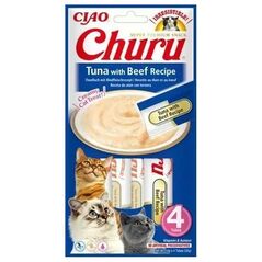 Inaba Foods Przysmak Inaba CHURU Tuńczyk z wołowiną dla kota 4x14g