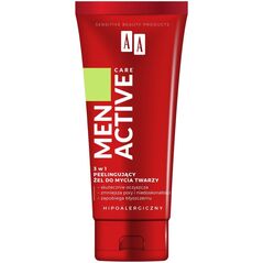 AA_Men Active Care 3w1 peelingujący żel do mycia twarzy 150ml
