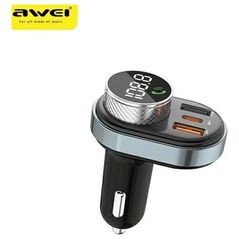 Transmiter FM Awei Zestaw głonomówišcy C-843 MP3 1xUSB+1xUSB-C z transmiterem