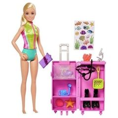 Lalka Barbie Mattel Biolożka morska Zestaw z lalką HMH26