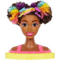 Mattel Color Reveal Głowa do stylizacji, kręcone włosy (HMD79)