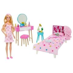 Lalka Barbie Mattel Zestaw Sypialnia (HPT55)